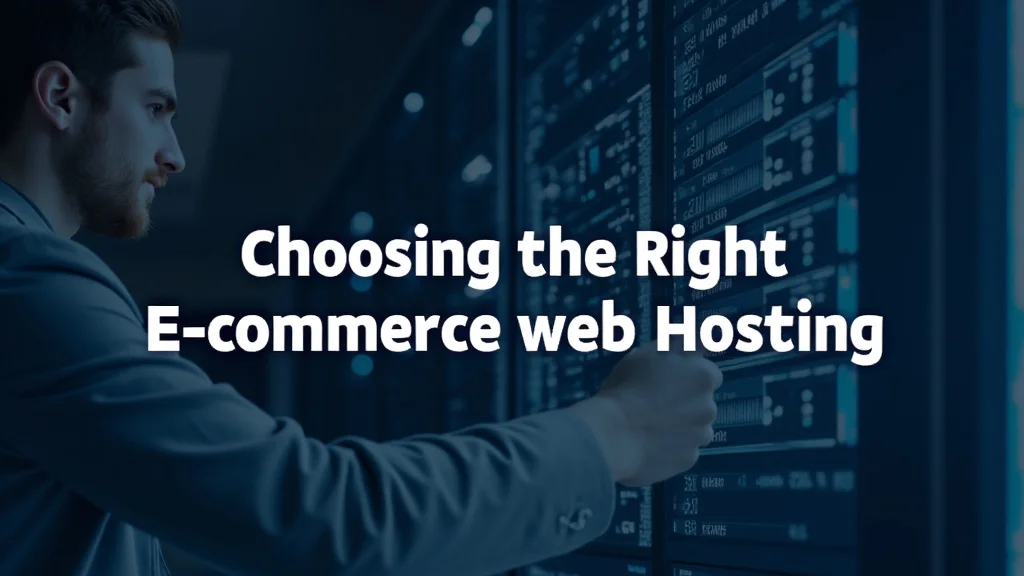 Choosing the Right E-commerce Web Hosting